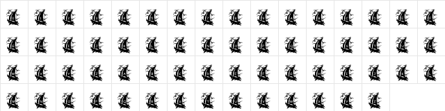 pf_raft Regular  glyph index