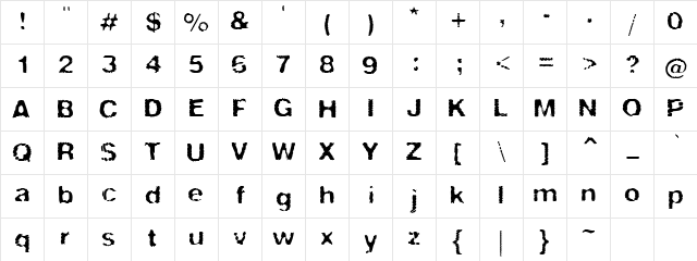 Sira Regular  glyph index