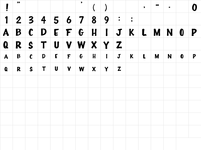 Full-House20 Regular  glyph index