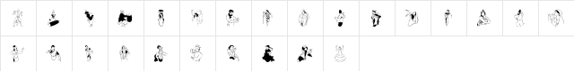 Dancer In The Dark Regular  glyph index
