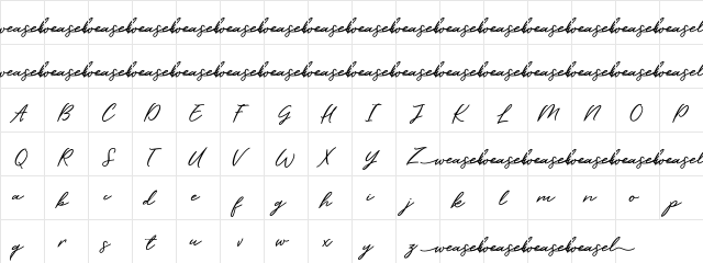 Barbeque Free Font Regular  glyph index