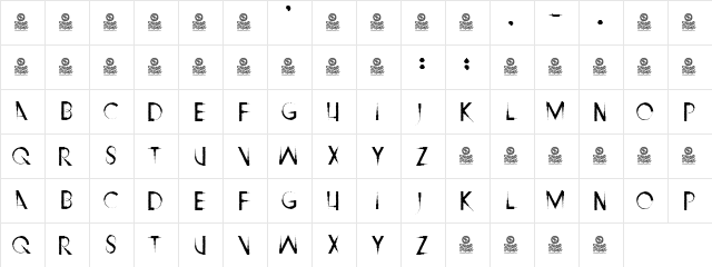 Ripley's Claws Regular  glyph index