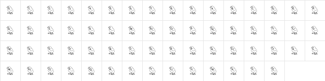 pf_chick Regular  glyph index
