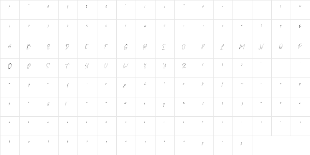 The Quotes Script  glyph index