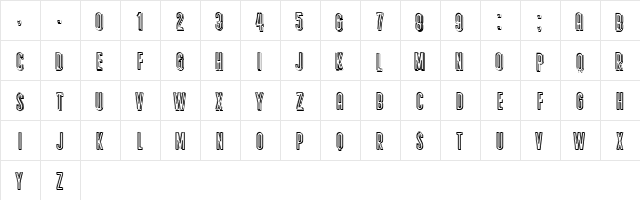 Dama Book Regular  glyph index