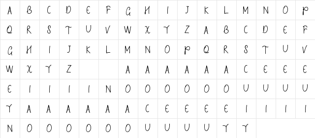 Orla Fiola Demo Sans Regular  glyph index