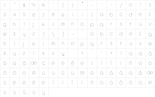 CirkulusEF Regular  glyph index