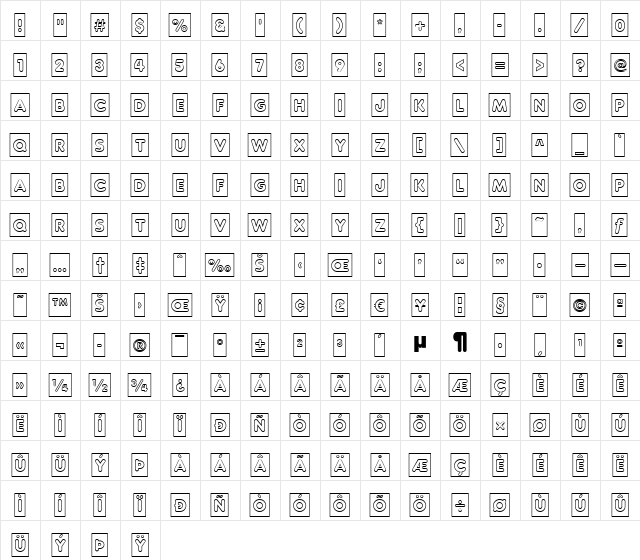 a_RunderCmOtl Regular  glyph index
