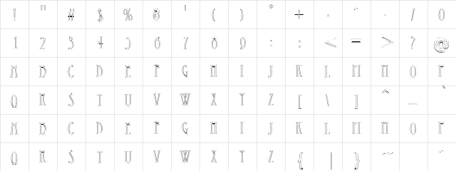 Decent GK Light  glyph index