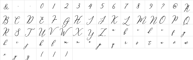 Courtney Regular  glyph index