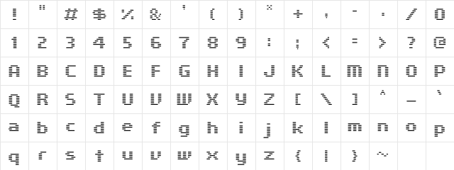 Cardew Four Rounded  glyph index