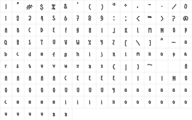 Farmhouse Garden Regular  glyph index
