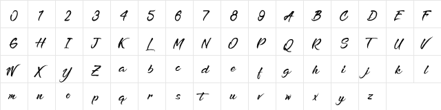 Refreshen and Softening Regular  glyph index