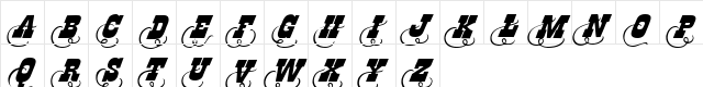 Dodge City Initials Regular  glyph index