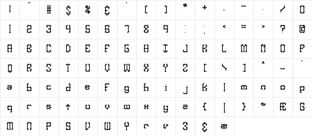Nymonak BRK Normal  glyph index