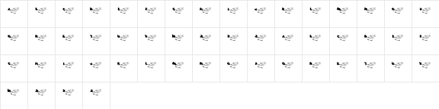 KR Font Sleigh Regular  glyph index