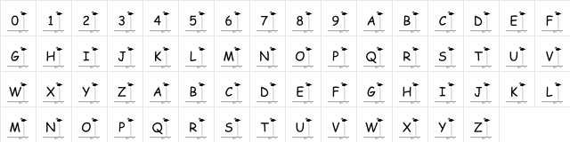 pf_crane1 Regular  glyph index