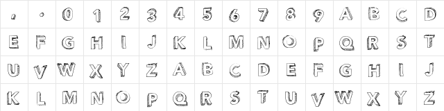 PWPerspective Medium  glyph index