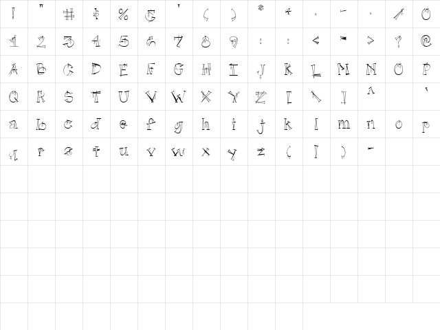 CK Hearts Regular  glyph index