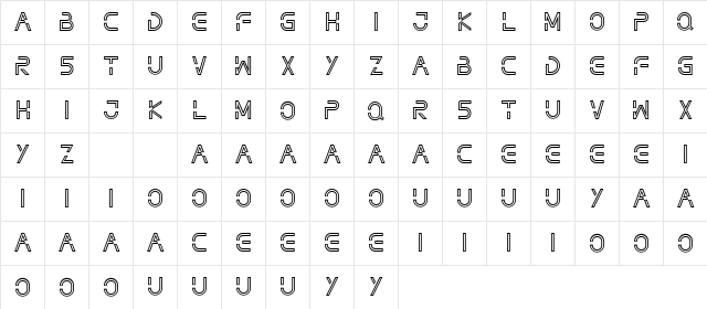 NOTHAN DEMO Outline  glyph index