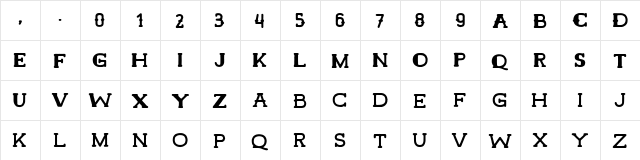 Hamer Hamer Regular  glyph index