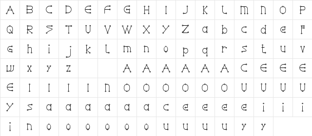 GLADWIN DEMO Light  glyph index