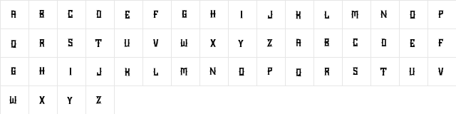 Chopper City Regular  glyph index