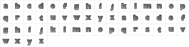 Moaren Regular  glyph index