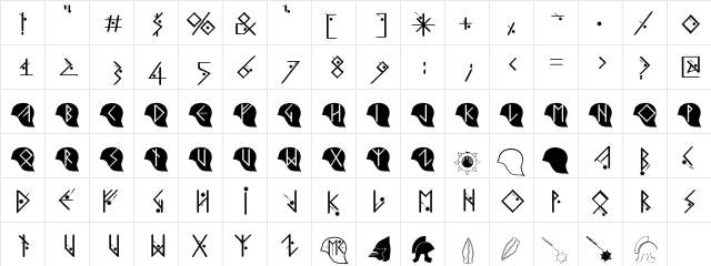 GerManishTwo Regular  glyph index