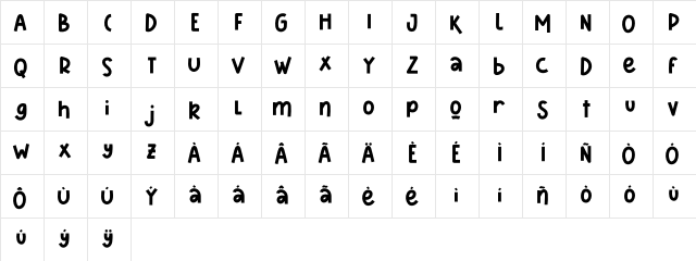Sharkines Demo Regular  glyph index