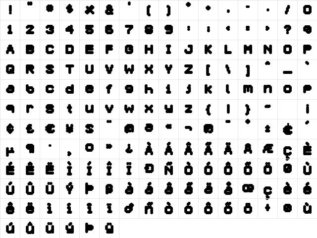 Selector ExtraBold  glyph index