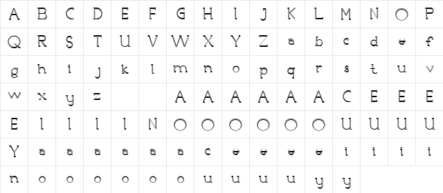 NICOLLS DEMO Outline  glyph index
