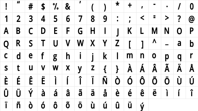 Novus-Regular Regular  glyph index