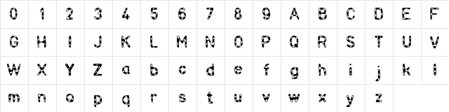 Candyman Regular  glyph index