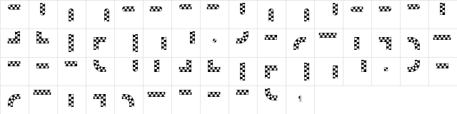Borders Droughts Regular  glyph index