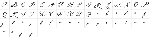 cynthia Regular  glyph index