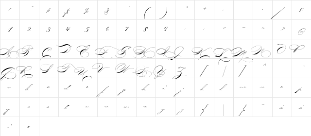 P22ZanerTwo Regular  glyph index
