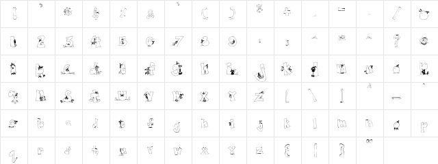 PC Witches Regular  glyph index