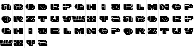 Imbecile 3D Filled  glyph index