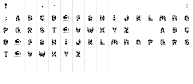 ShampooSW Regular  glyph index