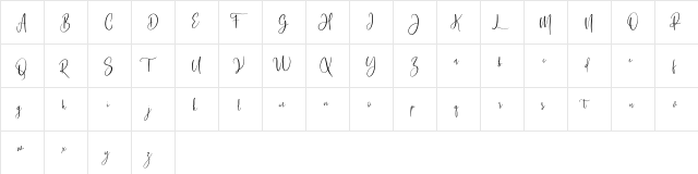 Bashira Free Regular  glyph index
