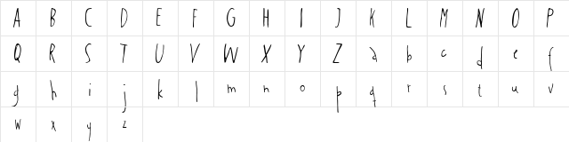 salcin Regular  glyph index