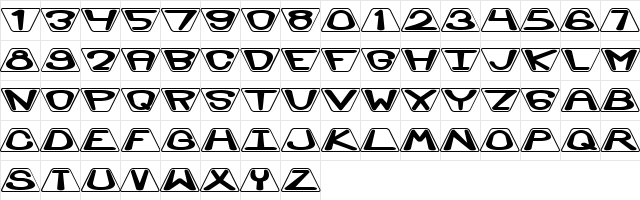 Zoidal BRK Regular  glyph index