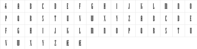 HFF Iconic Ionic Regular  glyph index
