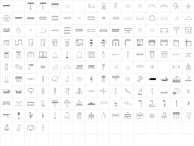 GlyphBasic3 Regular  glyph index