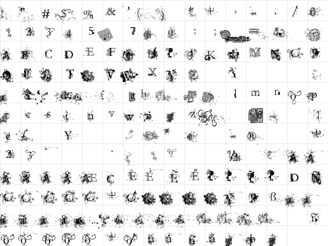 Jellyka  Evan & Estrya > Regular  glyph index