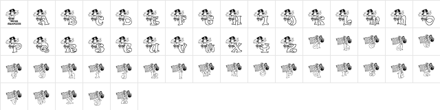 KG ANGEL1 Regular  glyph index