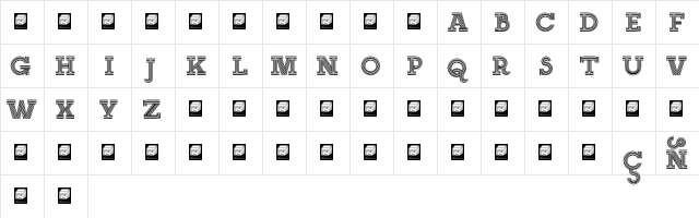 NEON SERIF Regular  glyph index