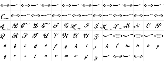Loki Cola Regular  glyph index
