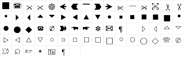 AbacusThreeSSK Regular  glyph index
